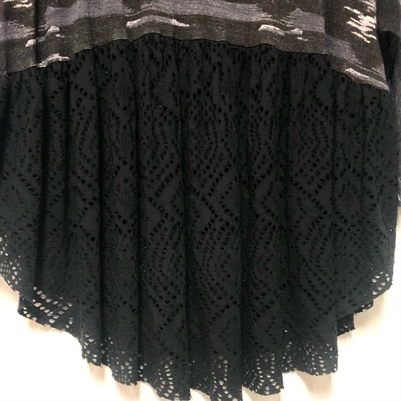 Free People Southwest Eyelet Lace Punched Diamonds Forever Swing Top Size Small - Picture 6 of 11